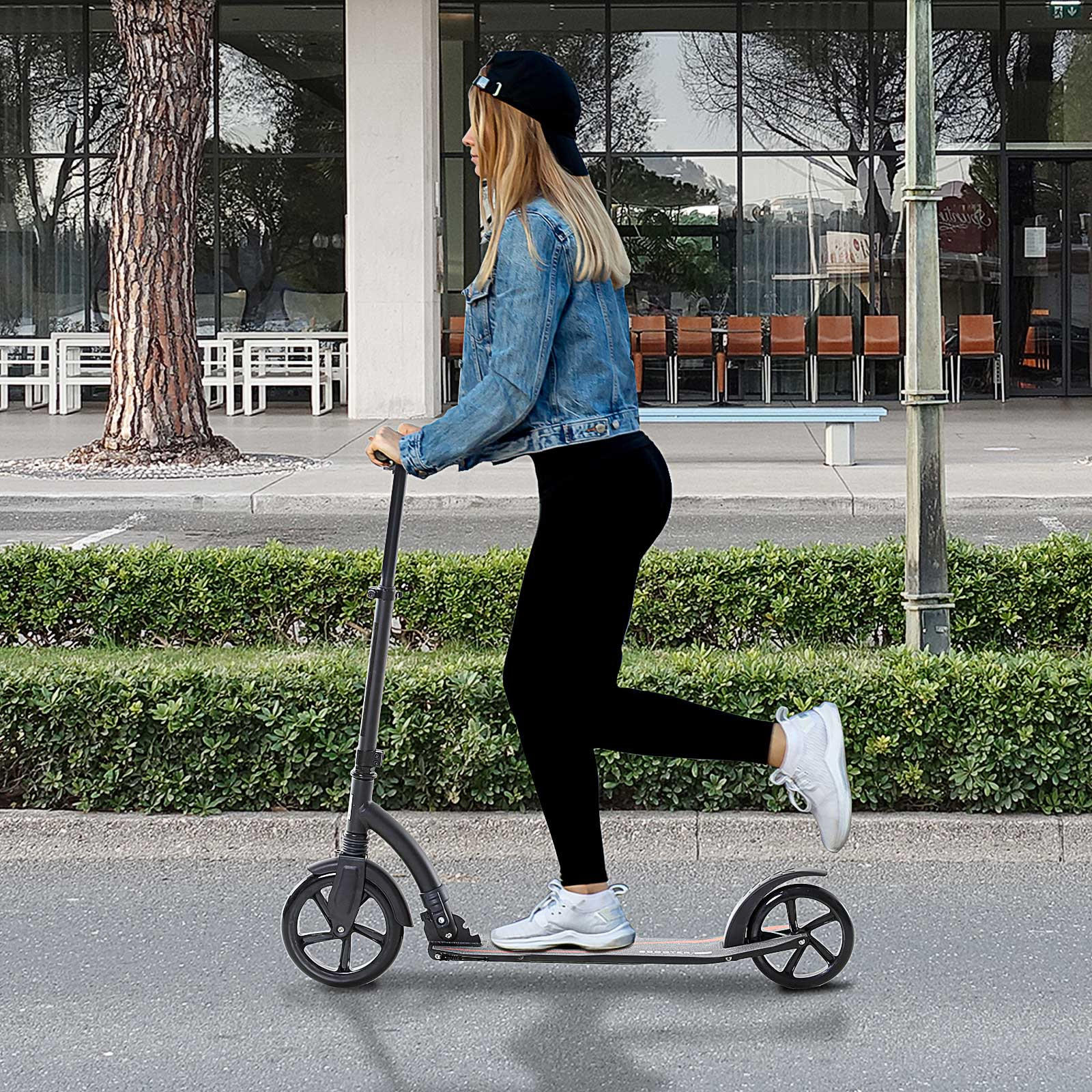 KINDERSCOOTER, Aluminium, Weiß, L92,5 x B37,5 x H82-97 cm - Weiß, Metall (92.5/37.5/97cm) - HOMCOM
