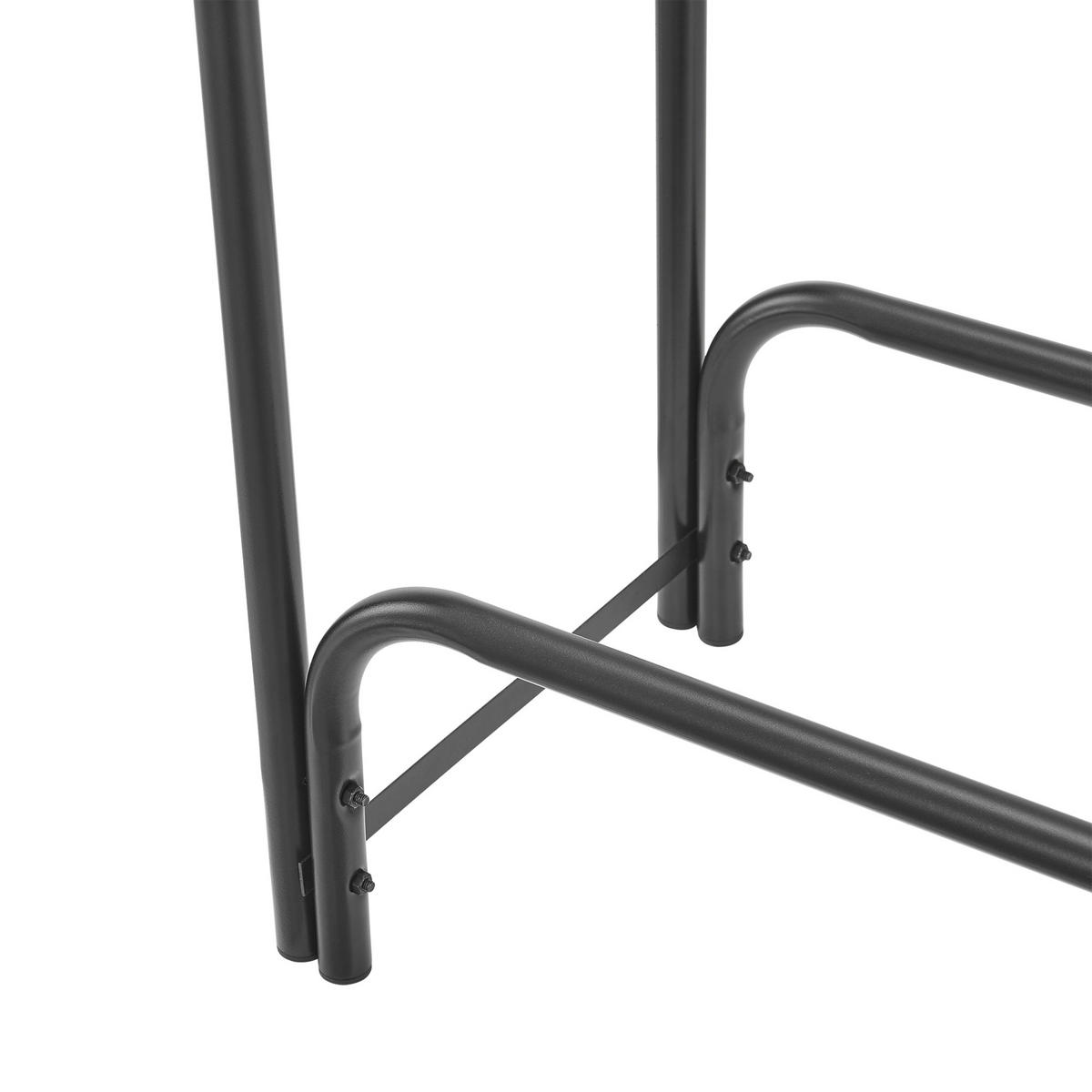 KAMINHOLZREGAL Kwethluk - Schwarz, Metall (124/124/34.5cm) - casa.pro