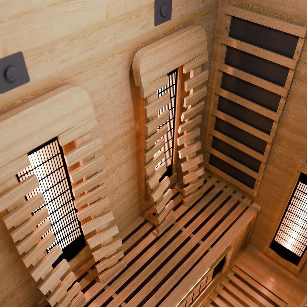 INFRAROTKABINE Kiruna130 Premium mit Dual Technologie - Naturfarben, Holz (130/190/105cm) - Artsauna