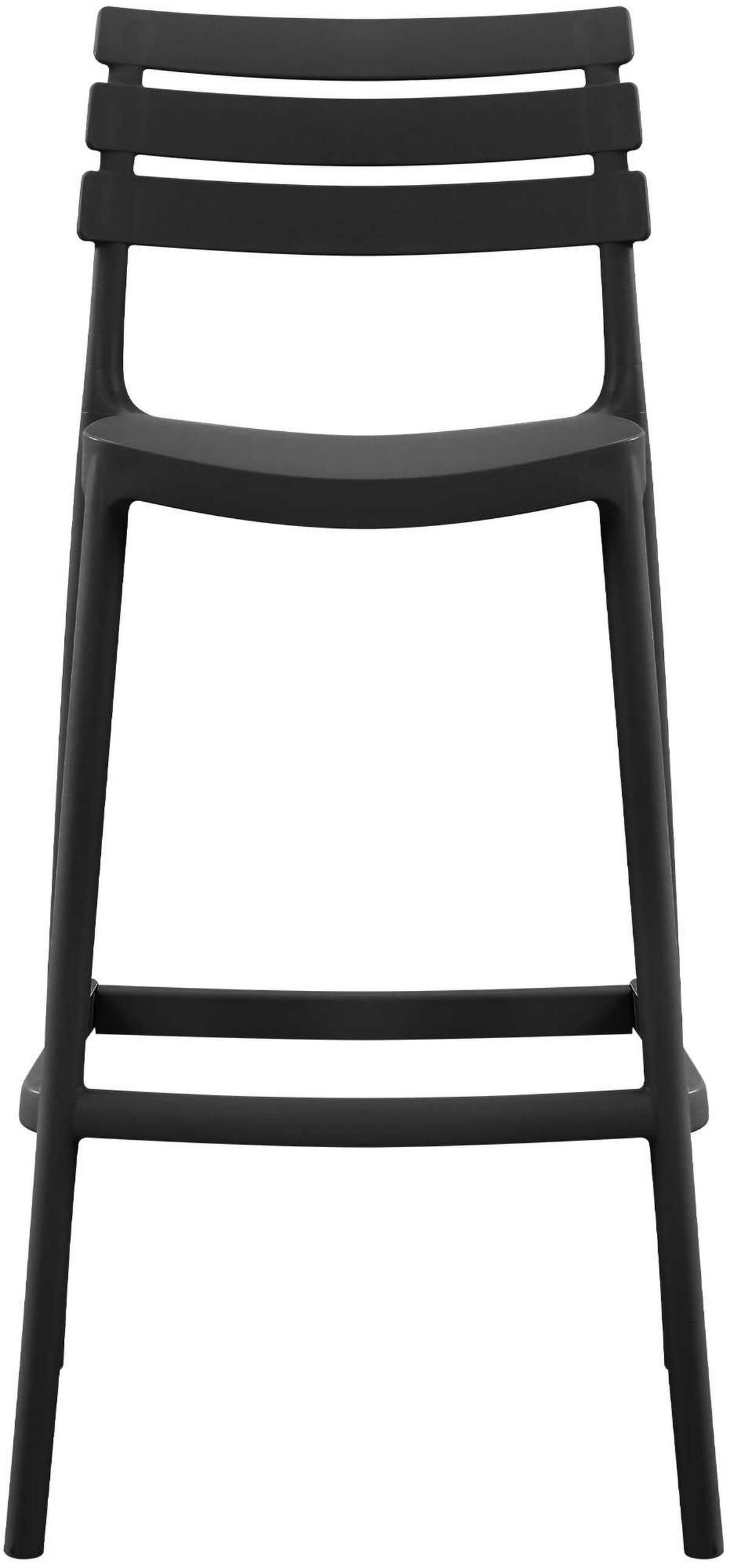 BARHOCKER Nils Lehne 49x50x99cm Kunststoff Schwarz Hoher - Schwarz, Kunststoff (49/99/50cm) - DELUKE