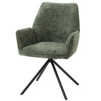 ESSZIMMERSTUHL Grün, Schwarz - Schwarz/Grün, Textil (60/86/60cm) - MCW