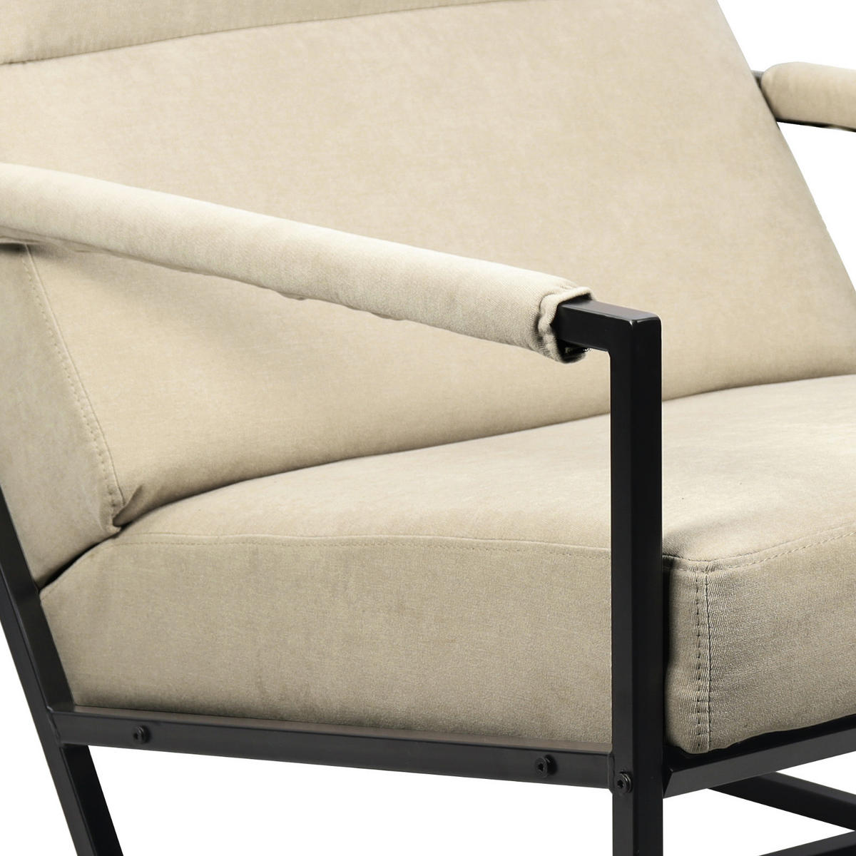 LOUNGESTUHL CHRIS - Beige, Textil (66/77/82cm) - SVITA