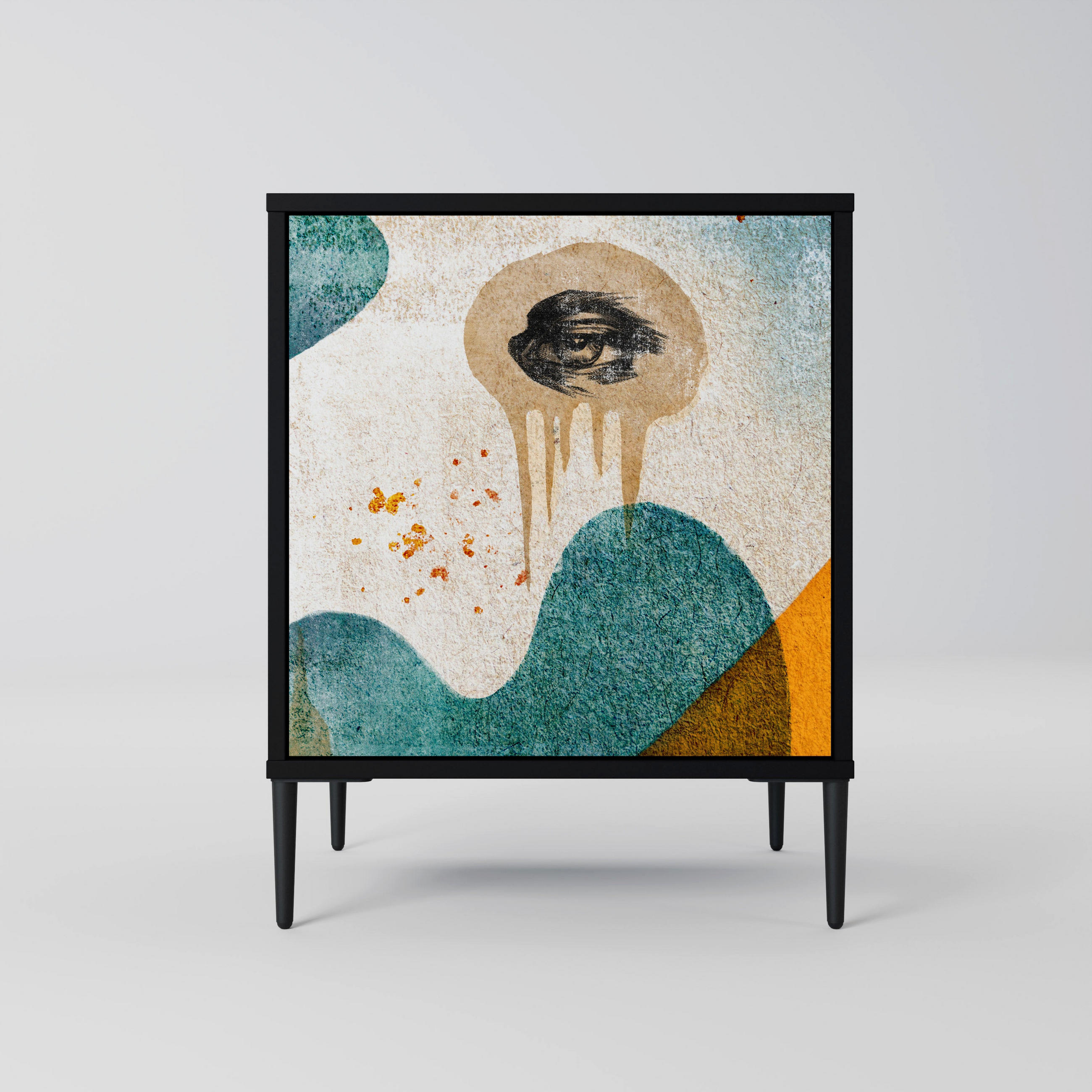 SpaceRebels Sideboard Schwarz 57.5x72.5x42 cm