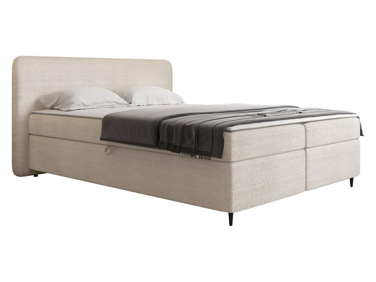 BOXBETT Boho II - Schwarz/Naturfarben, Holz/Holzwerkstoff (160/200cm) - MIRJAN24