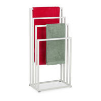 HANDTUCHSTÄNDER - Weiß, Textil/Metall (45/96.5/29cm) - Relaxdays