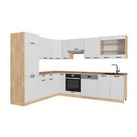 KUHINJA U OBLIKU SLOVA L Fame-Line, Bijela Seoska/Hrast zlatnog tona, 287 x 227 cm, RP Hrast - bijela/hrast medunac, drvni materijal (287/206.8/60cm) - Vicco