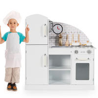 SPIELKÜCHE Kinder Weiß - Weiß, Holz (78/83/29cm) - COSTWAY