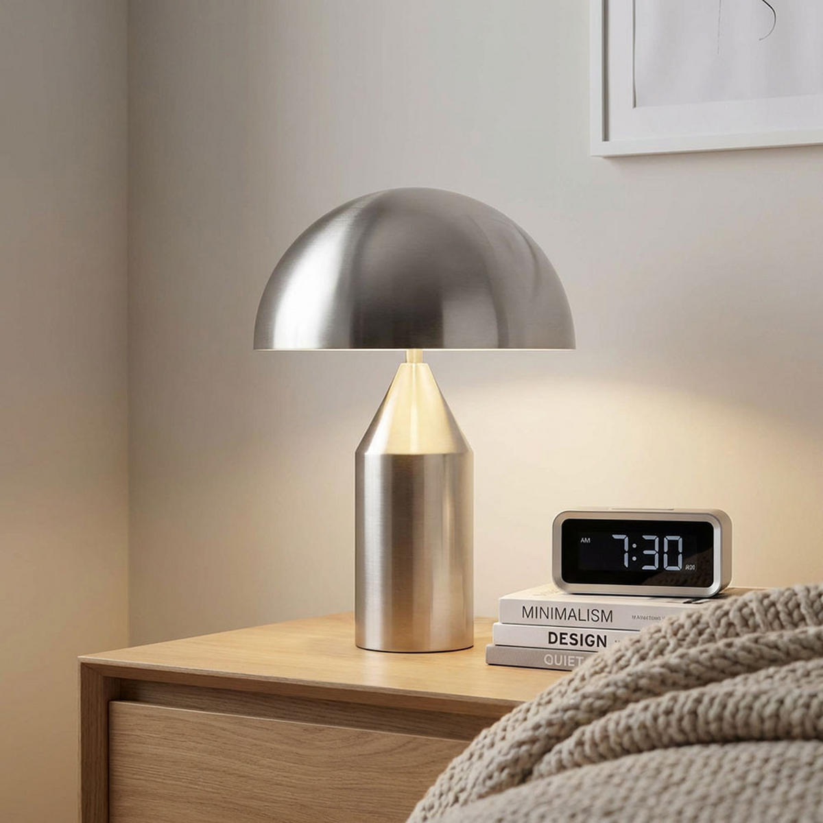 LED TISCHLEUCHTE Metall Silber Nickel - Silberfarben, Glas (28/28/39cm) - Globo Lighting