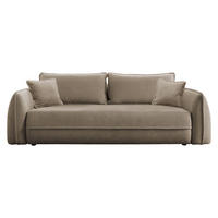 SCHLAFSOFA Moho - Hellbraun/Schwarz, Holz/Kunststoff (250/94/109cm) - MIRJAN24