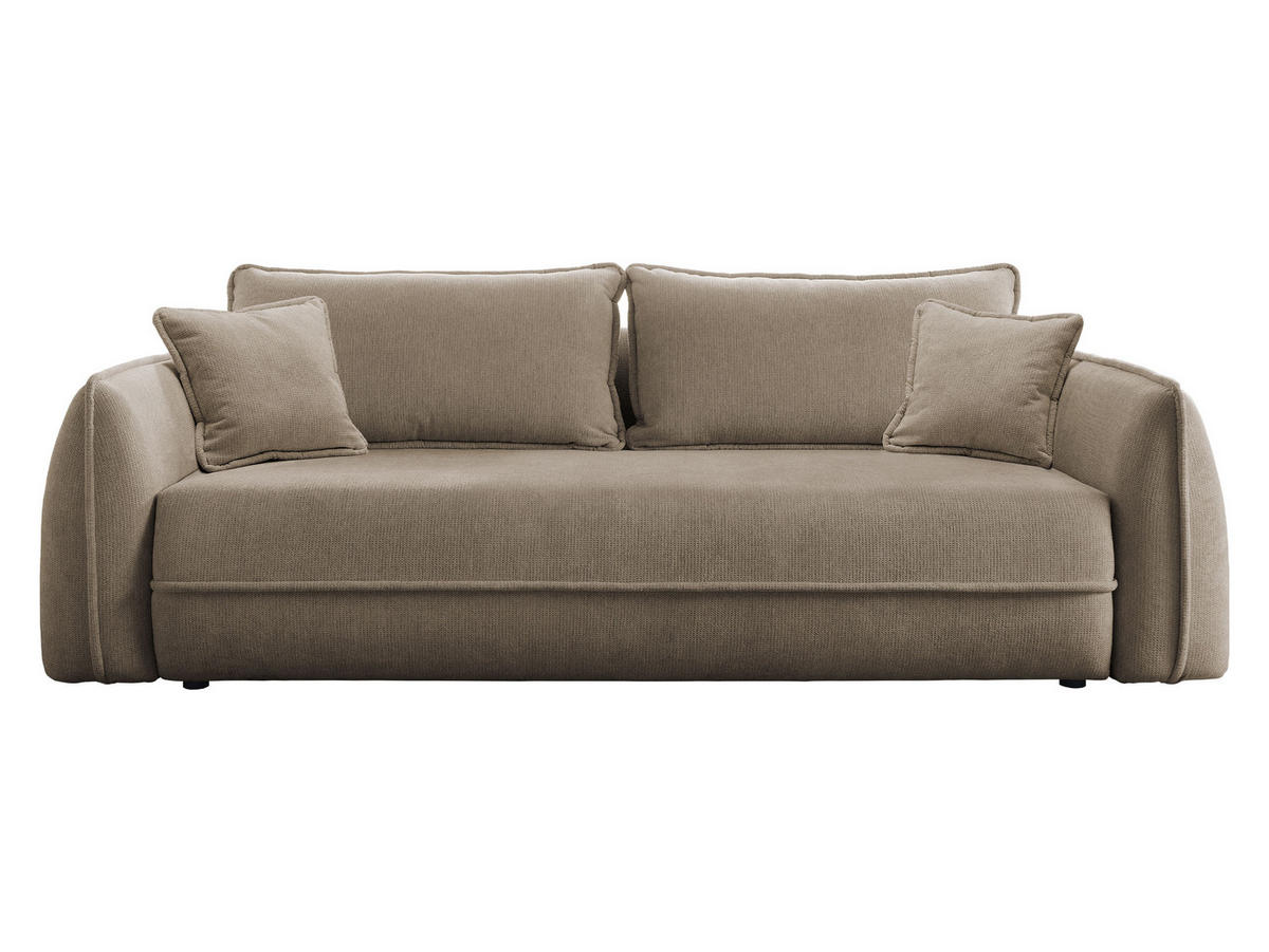 SCHLAFSOFA Moho - Hellbraun/Schwarz, Holz/Kunststoff (250/94/109cm) - MIRJAN24