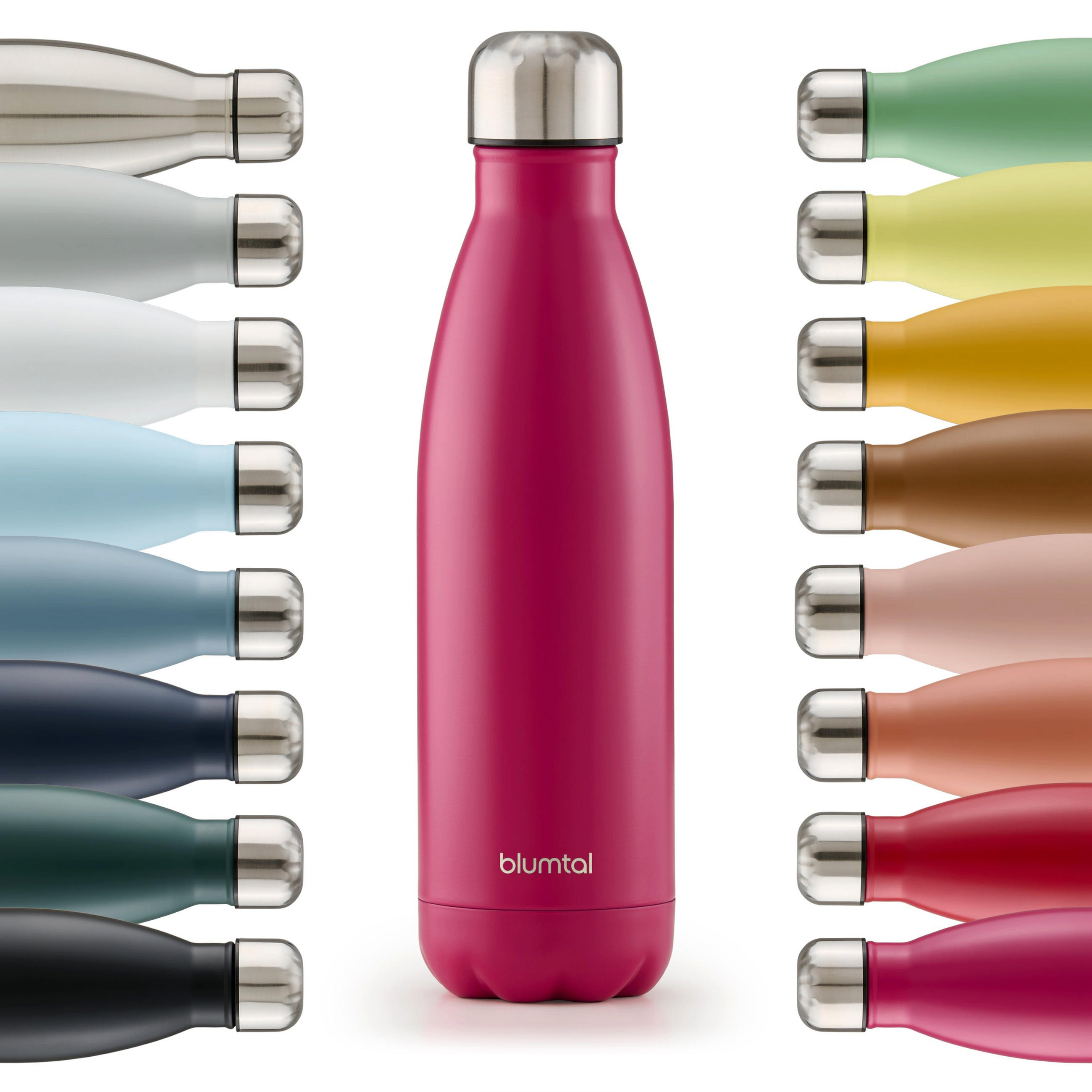 THERMOSFLASCHE Charles 1000 ml, Pink - Pink, Metall (1L) - Blumtal