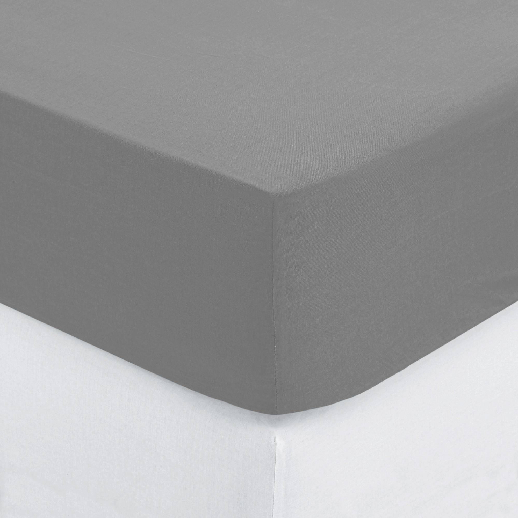 BETTLAKEN mit Gummizug 190/90 cm - Grau, Naturmaterialien (90/190cm) - Atmosphera Createur d´interieur