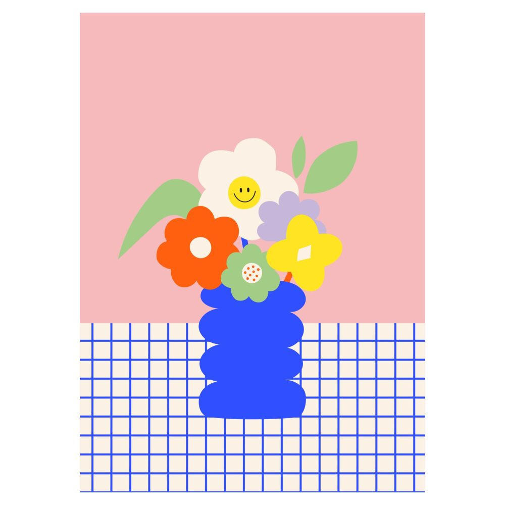 POSTER Affordable Art Prints x Maren Gross - Happy Daisy - Multicolor, Papier (70/100/0.1cm) - Poster&Frame