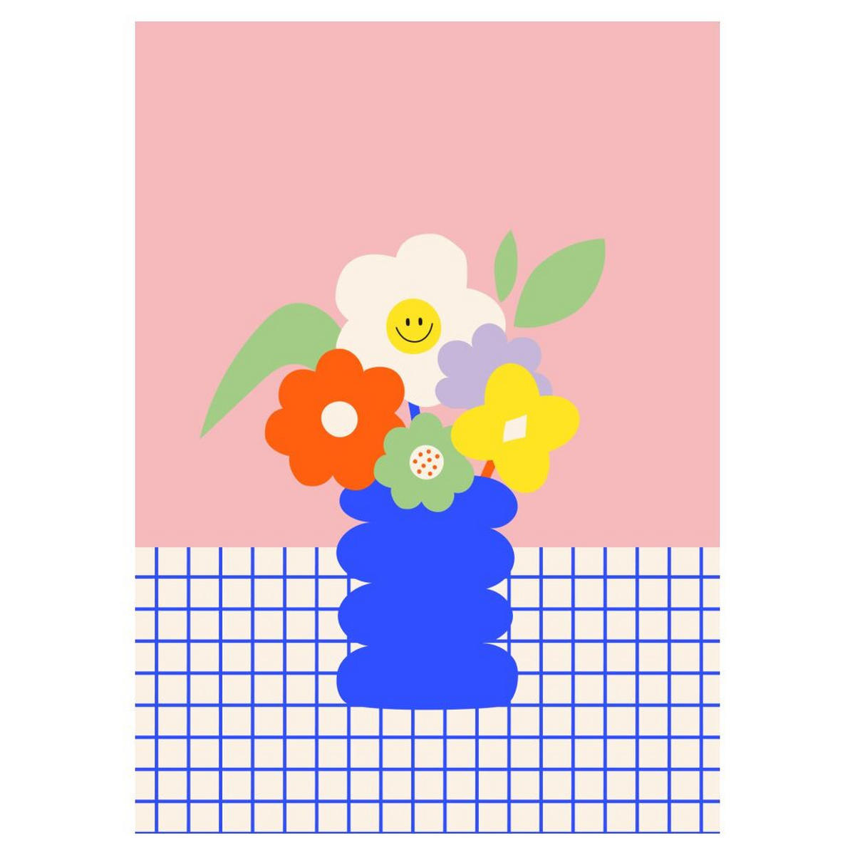 POSTER Affordable Art Prints x Maren Gross - Happy Daisy - Multicolor, Papier (30/40/0.1cm) - Poster&Frame