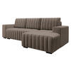 ECKSOFA Hugo, Seite: Rechts - Dunkelbraun/Braun, Holz/Textil (240/140cm)