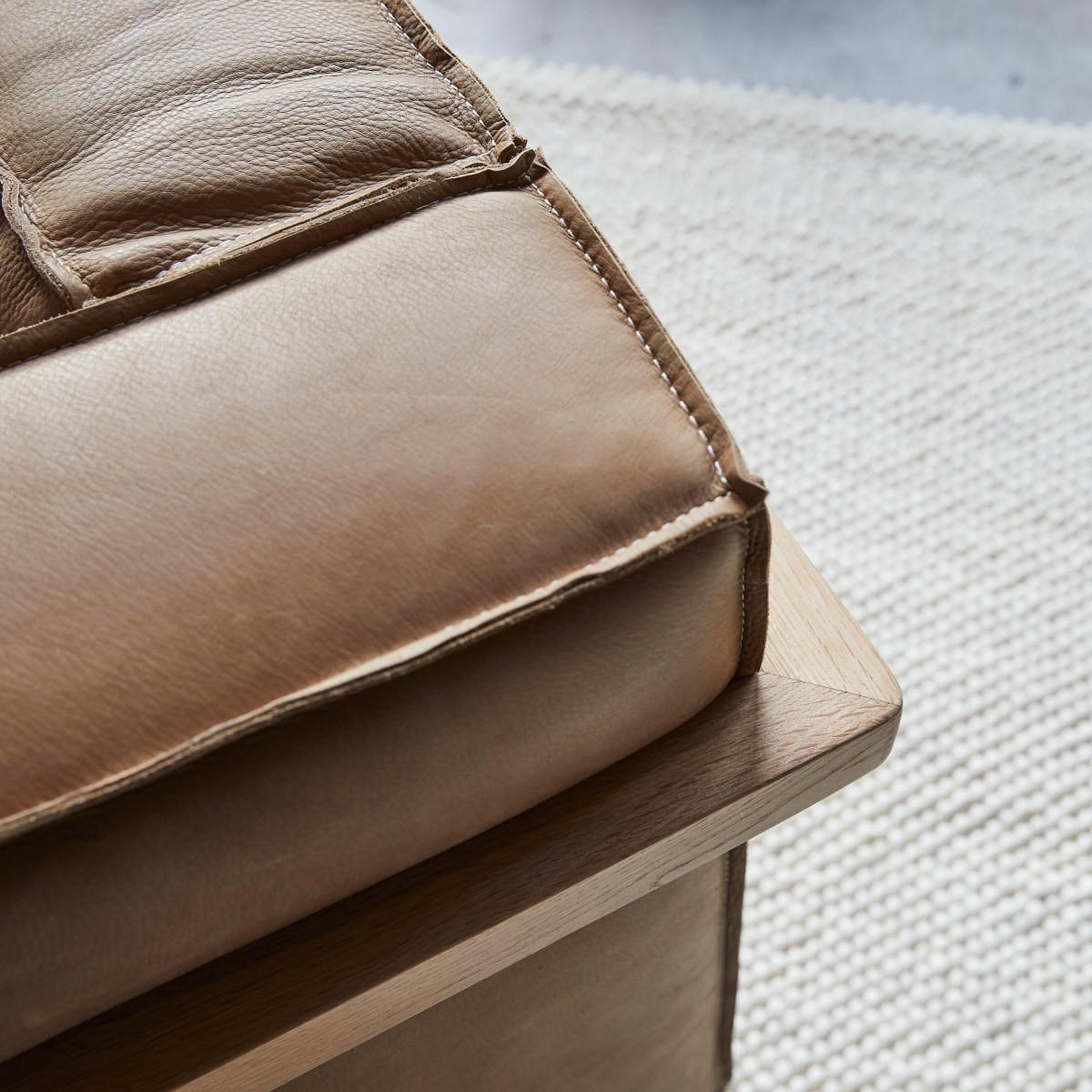 SESSEL Cobbelwood Braun aus Leder - Braun, Leder (90/70/78cm) - Tikamoon