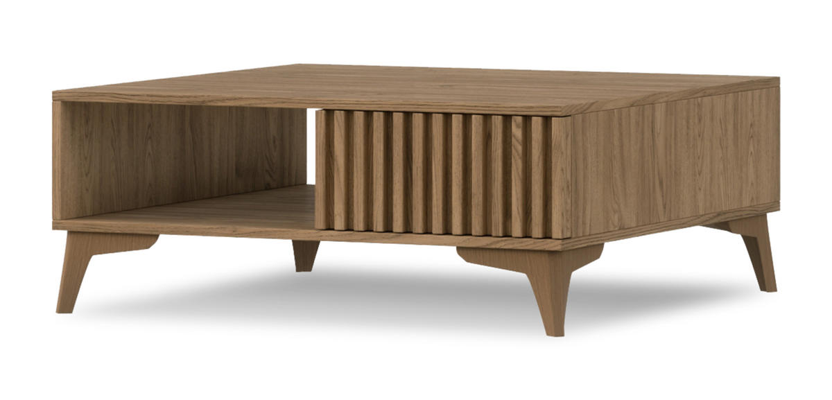 COUCHTISCH - Kaffeetisch Entia Artisan - Eiche Artisan, Holzwerkstoff (80/80/32cm) - Möblo