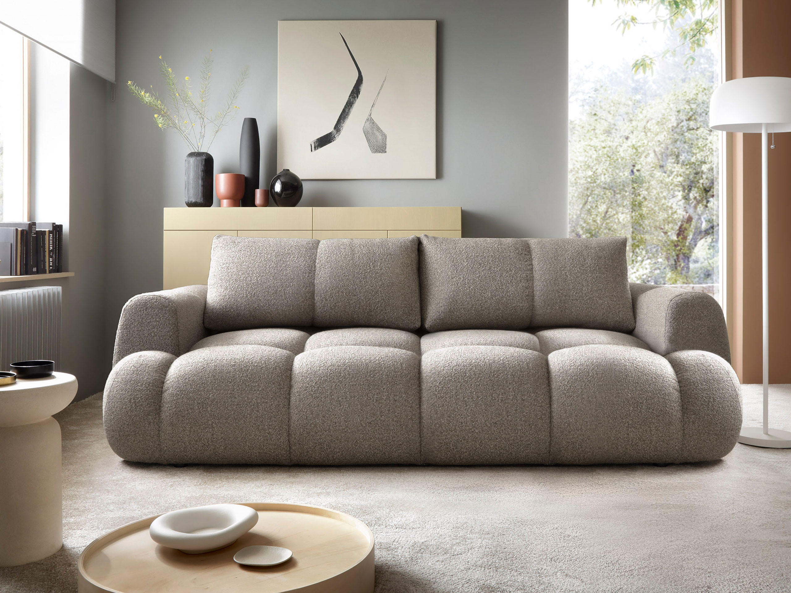 SCHLAFSOFA Mitto - Schwarz/Braun, Holzwerkstoff/Kunststoff (250/85/117cm) - MIRJAN24