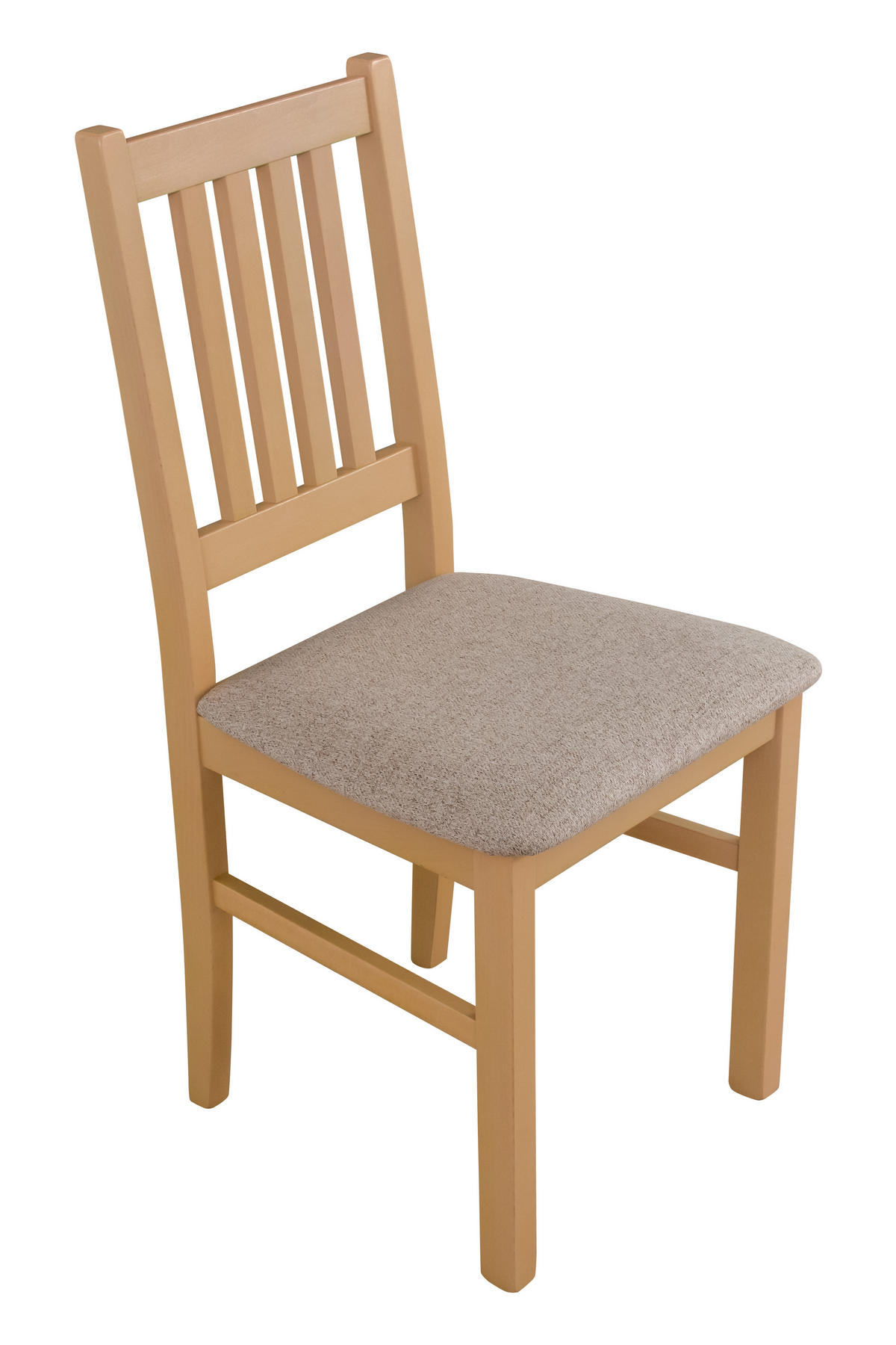 STUHL Bos 1 (4er Set) - Beige/Sonoma Eiche, Holz (43/94/40cm) - Leaf Design