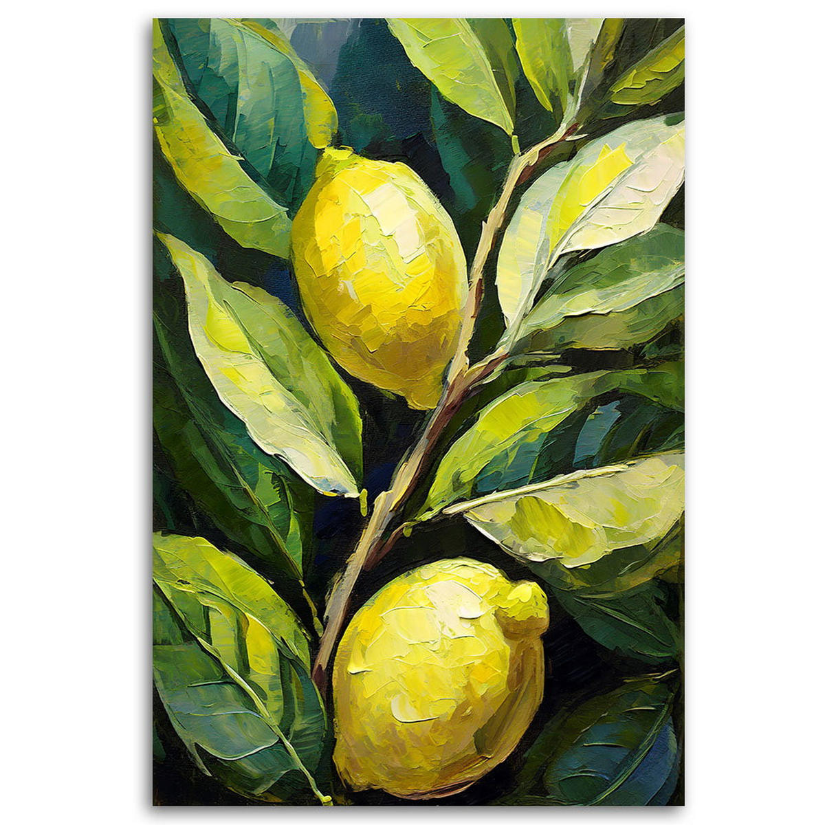 KUNSTDRUCK Grün 40/60 cm - Grün, Textil (40/60cm) - KUNSTLOFT
