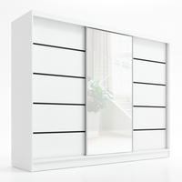 SCHWEBETÜRENSCHRANK 200 cm AURELIA 2 Farbe: Weiß - Weiß, Holzwerkstoff (200/215/60cm) - A&J MöbelLand