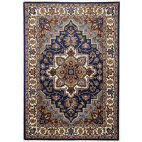 HANDTUFTTEPPICH Royal Heriz 160x230 cm - Blau, Textil (160/230cm) - THEKO