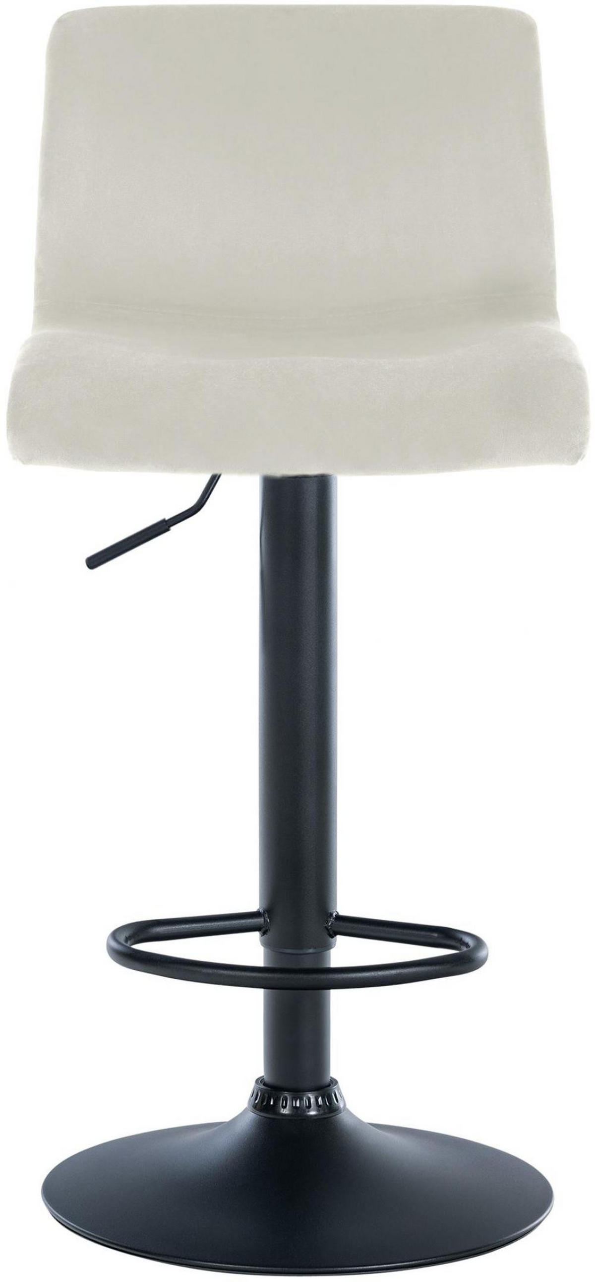 BARHOCKER Samt Creme - Creme, Textil (39/83/36cm) - CLP