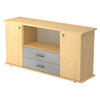 SIDEBOARD mit 2 Schübe & 2 Türen 44,8/166,1/84 cm in Ahornfarben Knauf/Streifengriff - Ahornfarben, Holzwerkstoff (166.1/84/44.8cm) - bümö