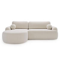 ECKSOFA Aurio weiß Links - Weiß, Holz/Textil (177/261cm) - Graingold