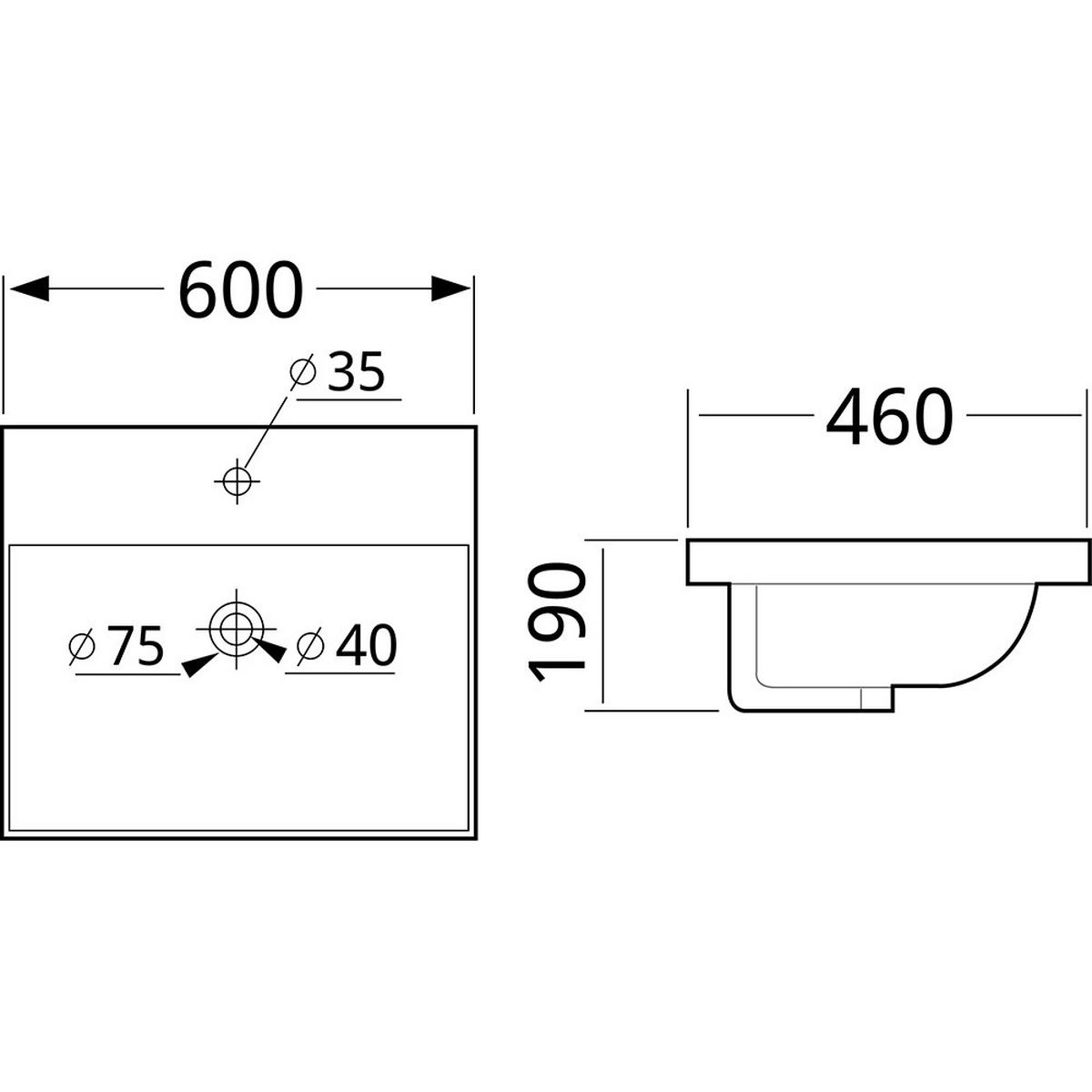 WASCHTISCH Frome-02 - Weiß, Holzwerkstoff (60/84/46cm) - Lomado