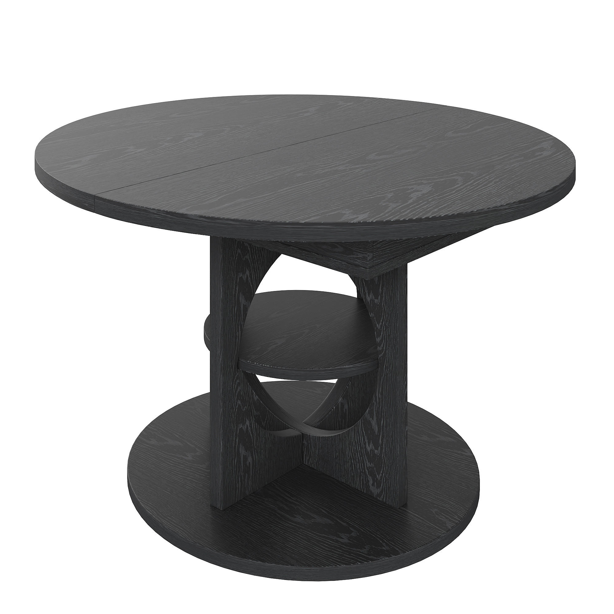 ESSTISCH ausziehbar 110-150/110/76 cm mit Stauraum DE-39628 Schwarz - Schwarz, Holzwerkstoff (110/110/76cm) - ComfortXL