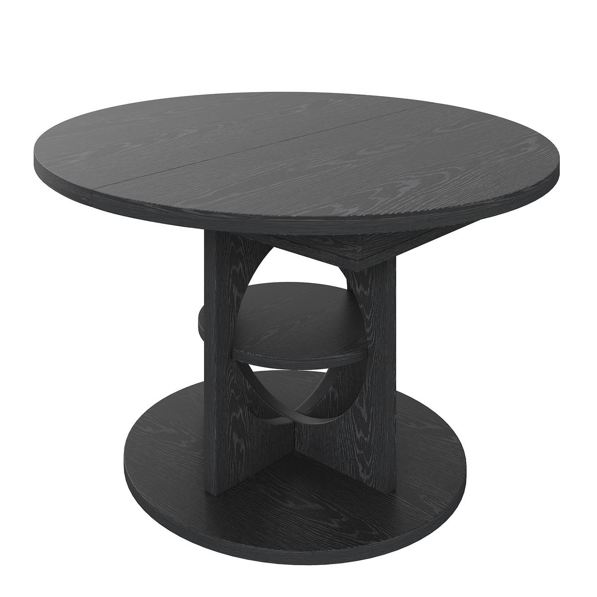 AUSZIEHTISCH Schwarz 110-150/110/76 cm - Schwarz, Holz (110/110/76cm) - PANGIVO