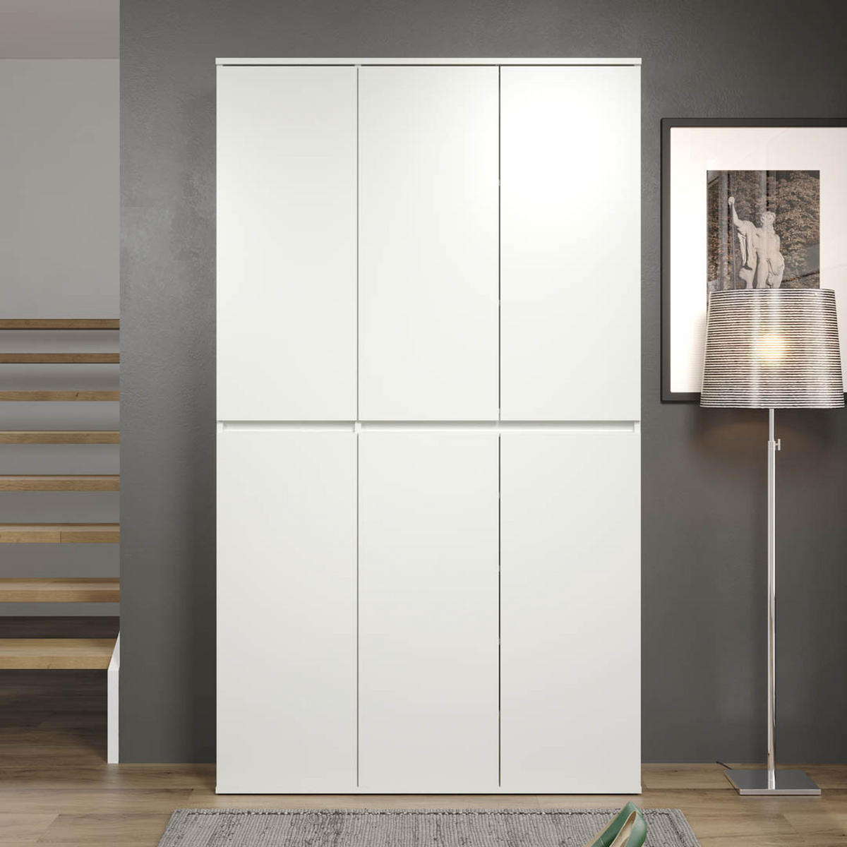 GARDEROBENSCHRANK Nevada Weiß - Weiß, Holzwerkstoff (111/191/34cm) - Trendteam