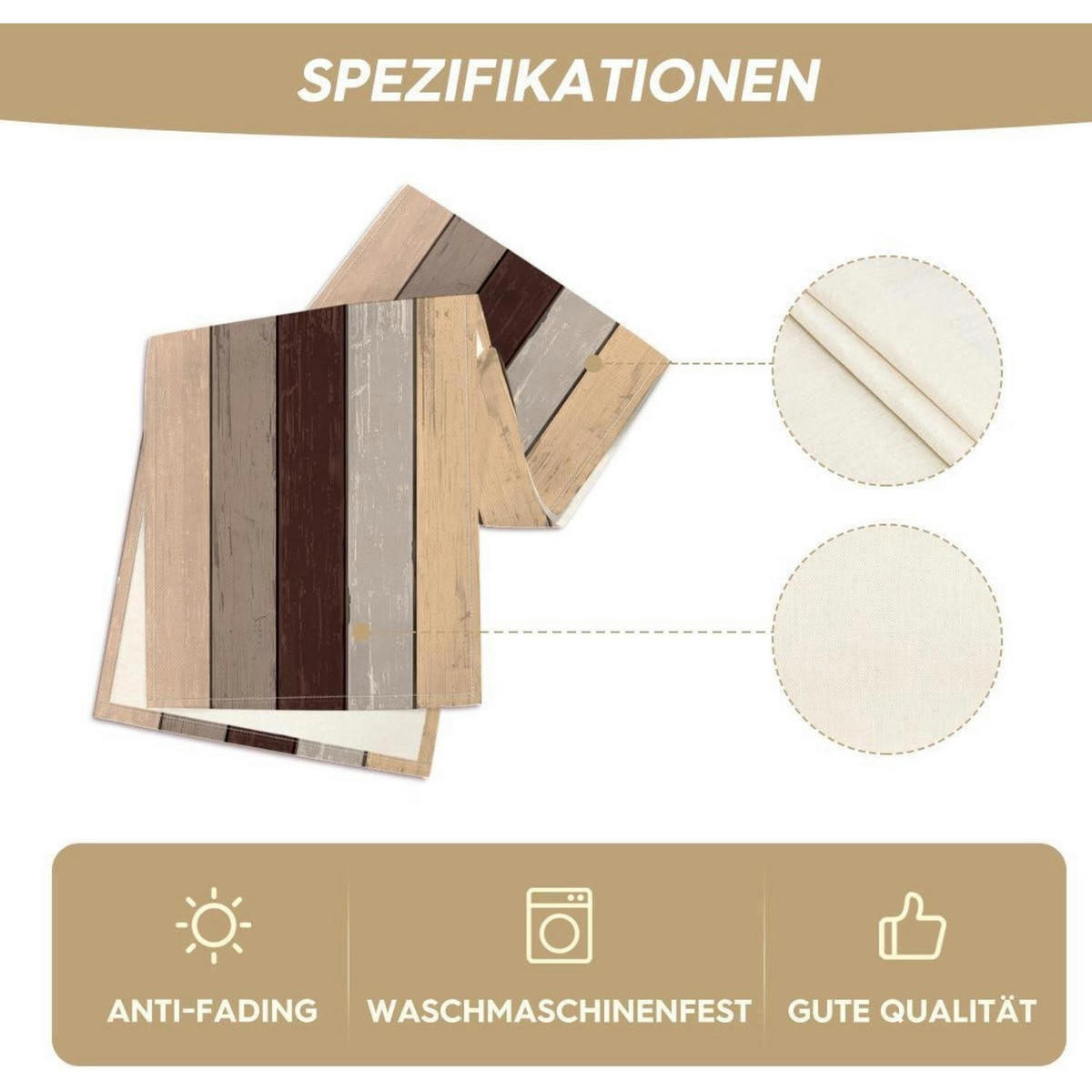 TISCHLÄUFER Braun 40 x 140 cm - Multicolor, Textil (140/40/1.5cm)