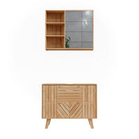 BADMÖBEL-SET Lucie Bambus 2 Teile - Grün, Holzwerkstoff (80/65/36cm) - Vicco