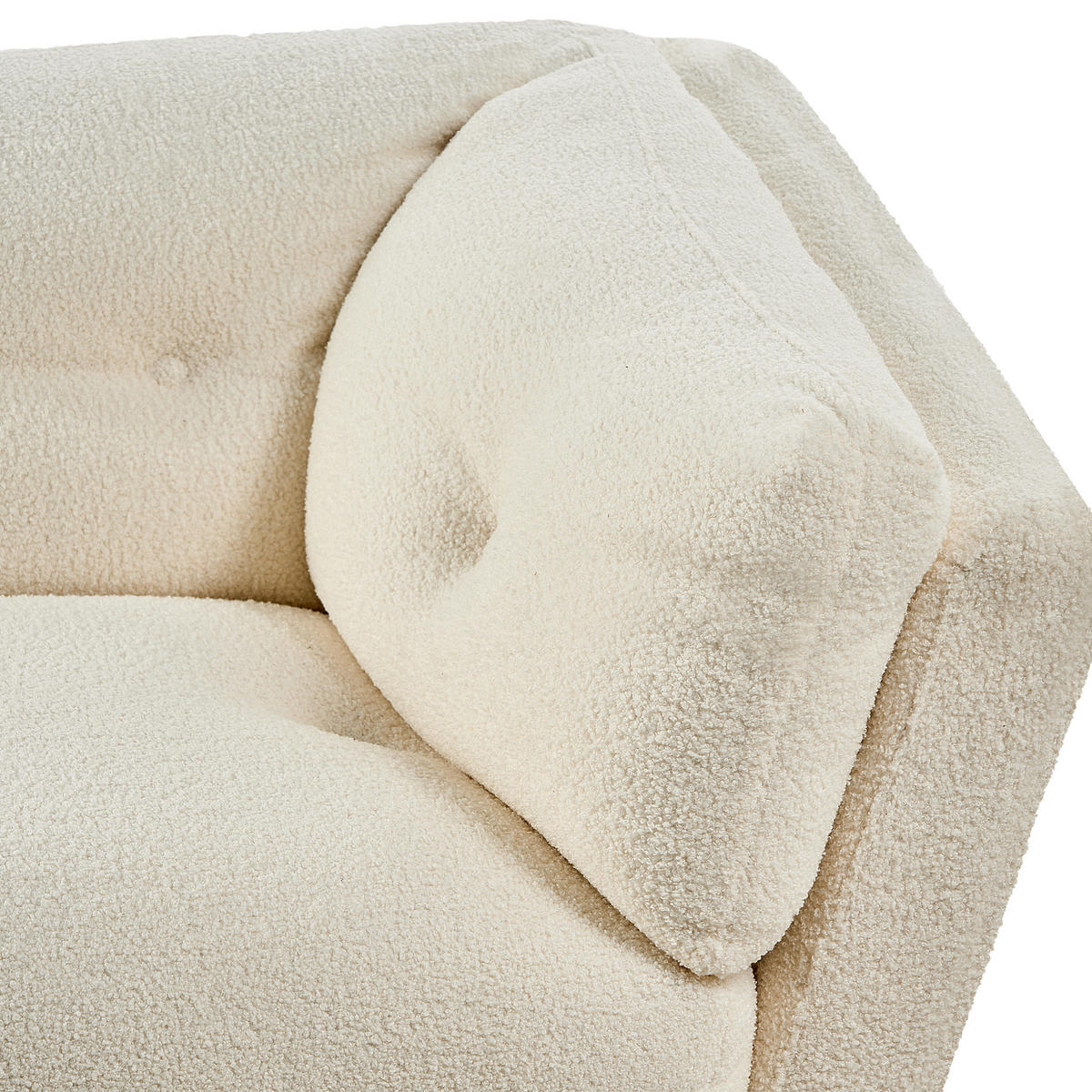 POHOVKA 3-místná Bouclé Bílá Lenvik - bílá, textil (210/75/90cm) - Beliani