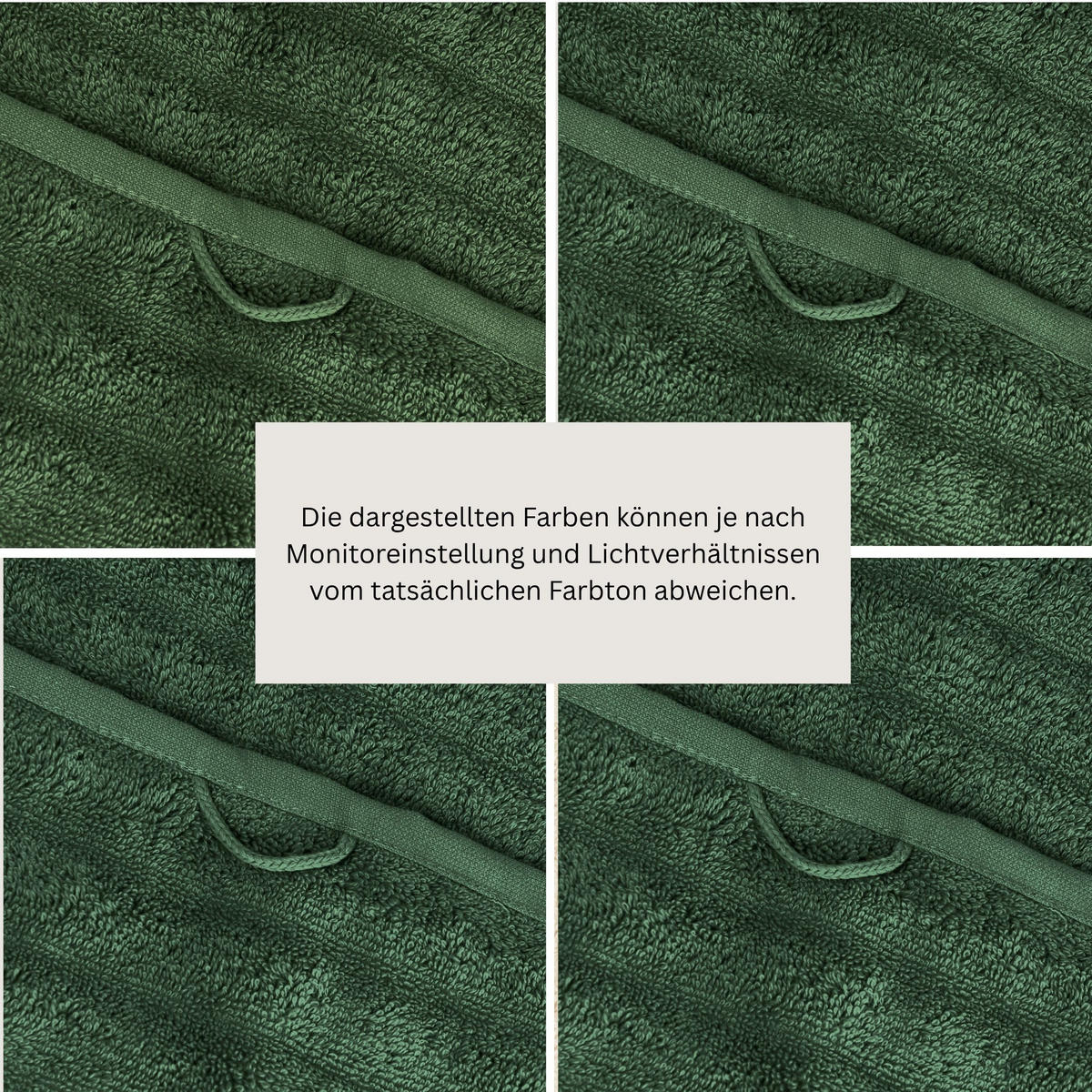 HANDTUCHSET Neapel - 4-teilig - 50x100 cm - Dunkelgrün - Dunkelgrün, Textil (50/100cm) - SCHIESSER
