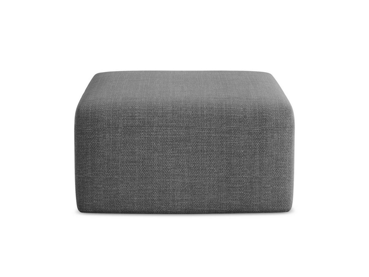 POUF Strukturstoff Grau - Dunkelgrau/Schwarz, Holzwerkstoff/Kunststoff (75/37/75cm) - Makamii