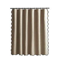 DUSCHVORHANG, kaffeefarben, Struktur in Leinenoptik, 180 x 200 cm - Braun, Textil (200/180cm)