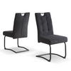 SCHWINGSTUHL SOFIA Anthrazit 2 Stück - Anthrazit, Textil/Metall (48/97/60cm) - B&D Home