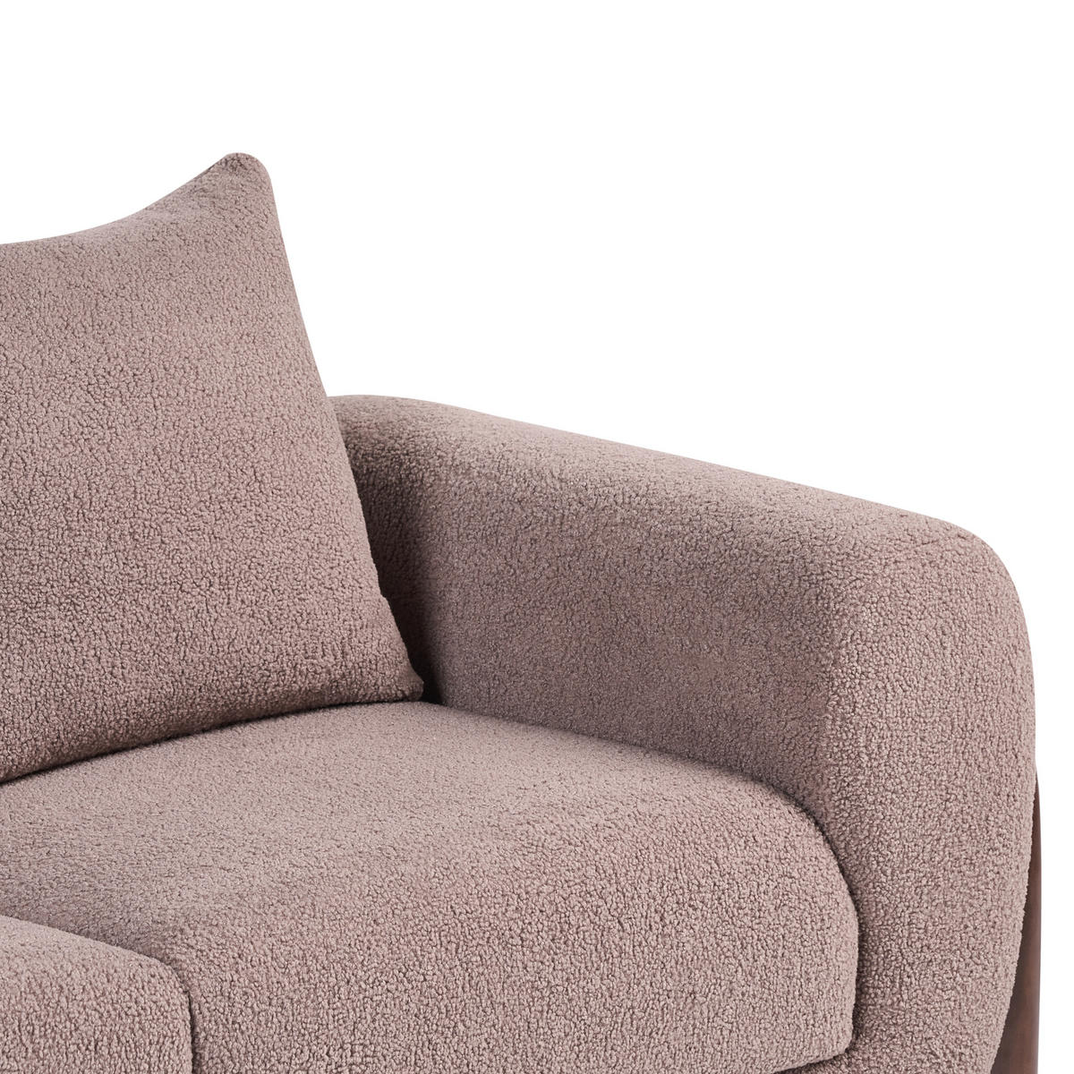 2-SITZER-SOFA Bouclé Braun Vinliden - Braun, Textil (180/62/87cm) - Beliani