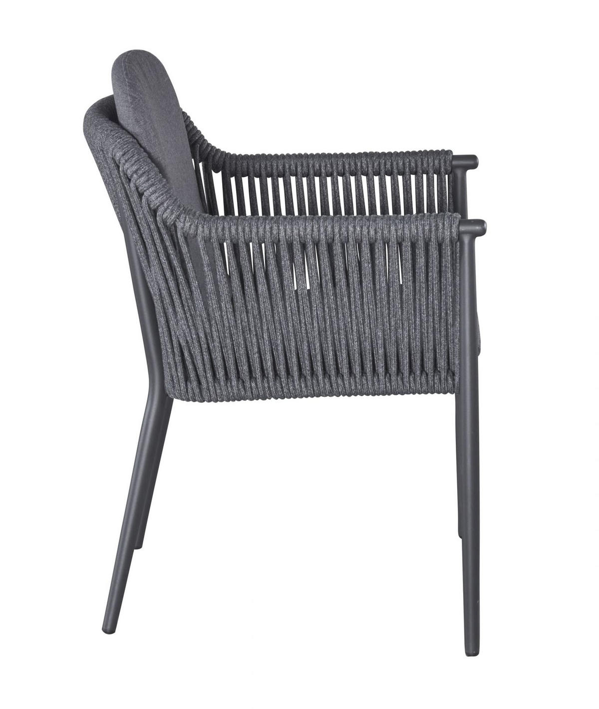 GARTENSTUHL Balu 2, Rope-Metall, Anthrazit - Anthrazit, Metall (59/78.5/61cm) - dasmöbelwerk