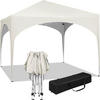 PAVILLON Faltbar wasserdichter Faltpavillon, aus Oxford Metallrahmen 3x3m - Beige, Metall (300/260/300cm) - Woltu