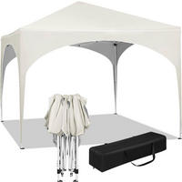 PAVILLON Faltbar wasserdichter Faltpavillon, aus Oxford Metallrahmen 3x3m - Beige, Metall (300/260/300cm) - Woltu