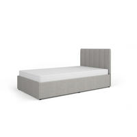 POLSTERBETT MONI 12 120/200 cm in Velours Grau - Grau, Holzwerkstoff/Textil (120/200cm) - Deine Möbel 24