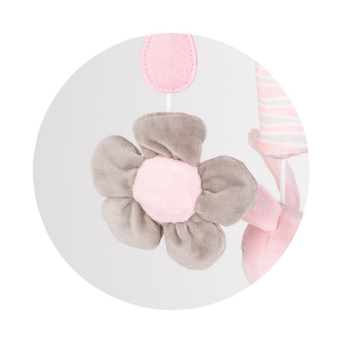 MUSIKMOBILE sleeping Rabbit rosa Lautstärkeregelung, Melodien, Regenbogen, 360° Drehung, ab Geburt - Rosa, Kunststoff (38/61/22cm) - Chipolino