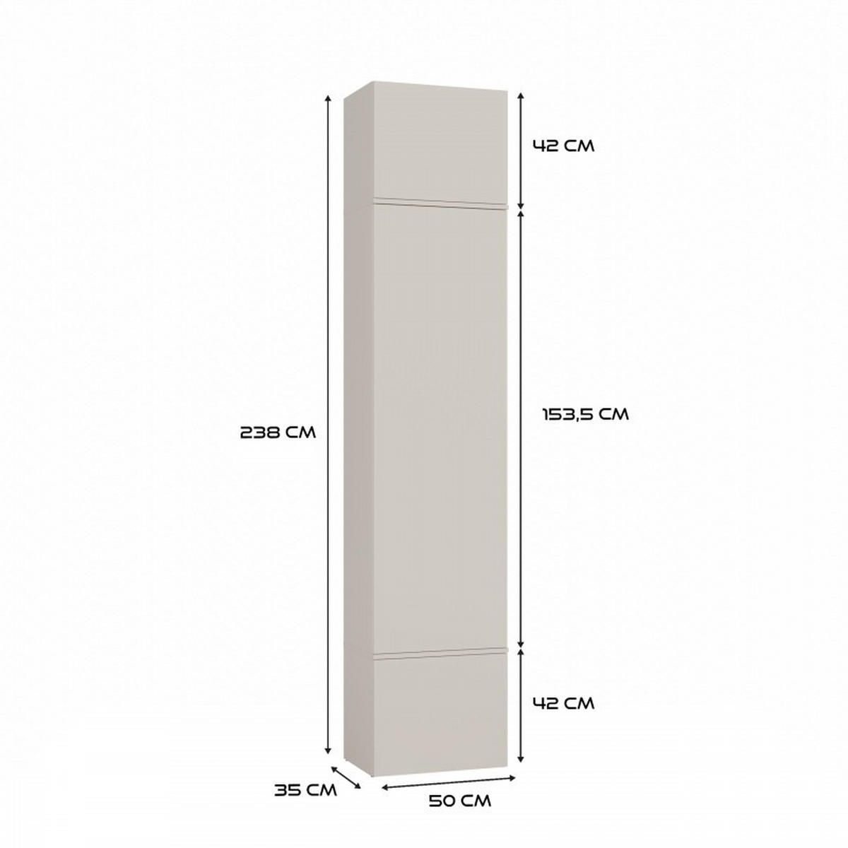 DULAP DE HOL – Dulap pentru hol cu spațiu pentru depozitare, culoare cașmir 50/238/35 - cașmir, compozit lemnos (50/238/35cm) - RAUMHIRSCH FURNITURE