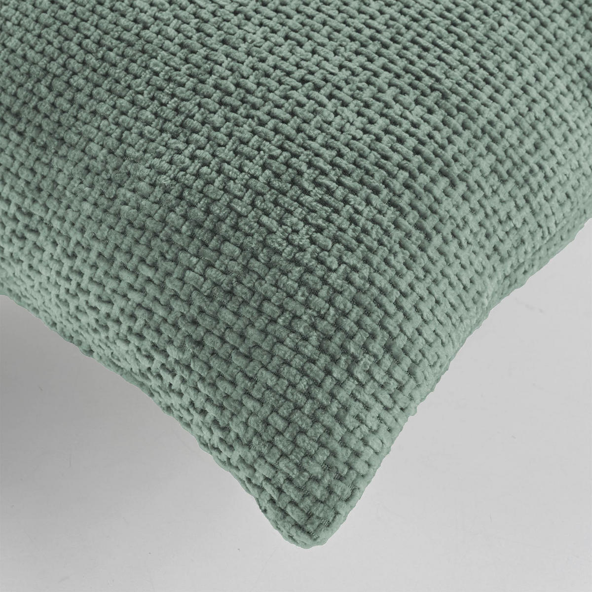 ZIERKISSEN aus Chenille mit Reißverschluss Leo 45/45 cm - Grün, Textil (45/45cm) - Douceur d´intérieur