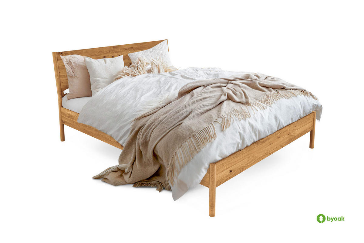 BETTGESTELL INA 90x210 Wildeiche - Wildeiche, Holz (90/210cm) - byoak