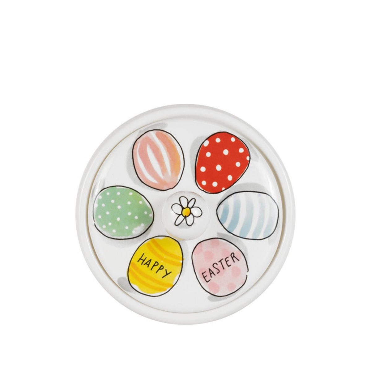 VORRATSDOSE Osterhasen in Bunt - 12,5cm - Multicolor, Keramik (14/13/14.3cm) - Blond Amsterdam